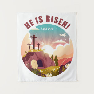Inspirational Christian Passover Easter Jesus Tapestry