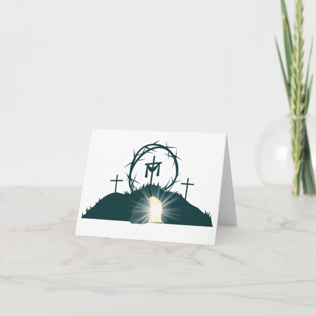 Inspirational Christian Passover Easter Jesus  Thank You Card (Front)