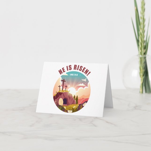 Inspirational Christian Passover Easter Jesus Thank You Card (Front)
