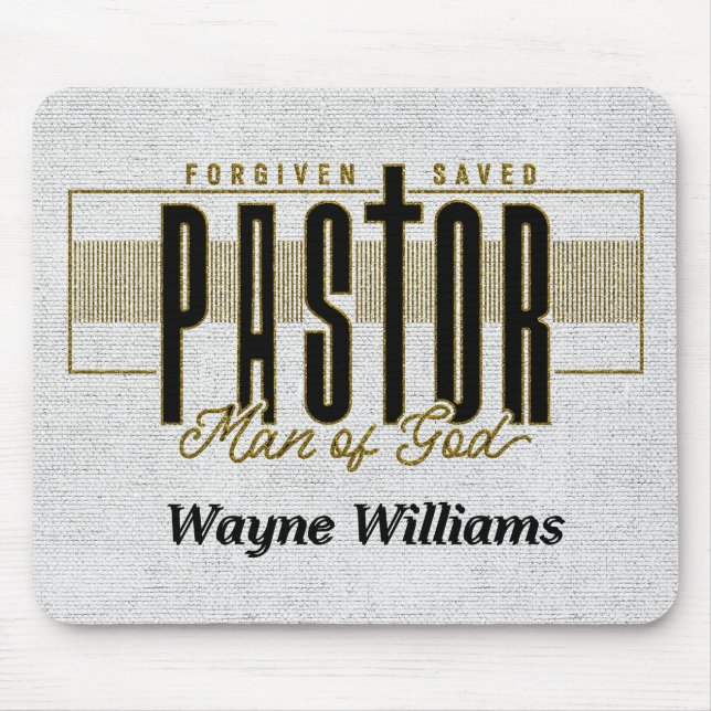 Inspirational Christian Pastor/Personalised Mouse Pad (Front)