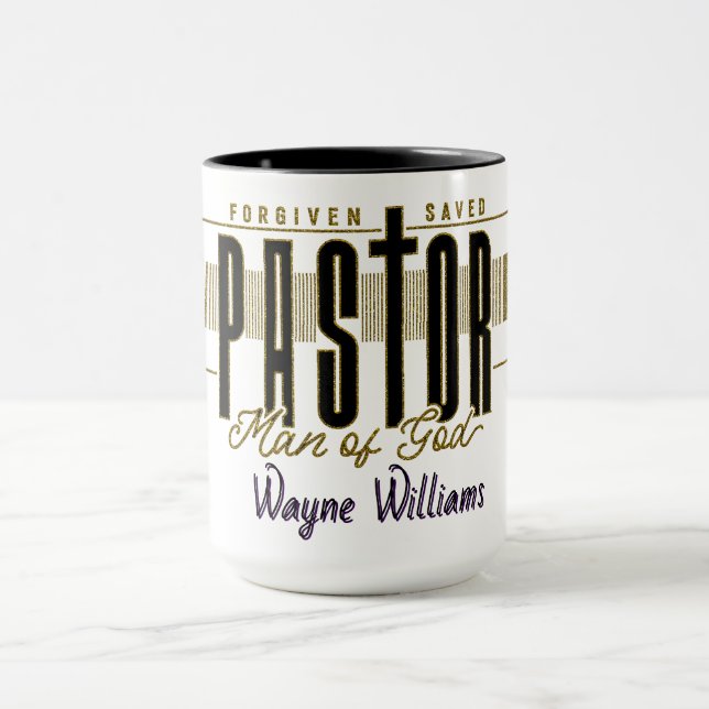 Inspirational Christian Pastor/Personalised Mug (Center)