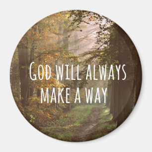 Inspirational Christian Quote: God Will Magnet
