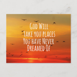 Inspirational Christian Quote: God Will Postcard