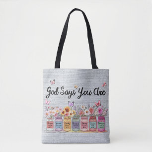 Inspirational Christian Saying Tote Bag