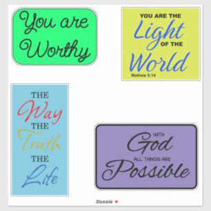 Inspirational Christian sticker pack
