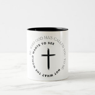 Inspirational Christian Verse Two-Tone Coffee Mug