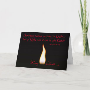 Inspirational Christmas Card - Light in Darkness