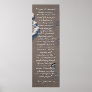 Inspirational Christopher Hitchens Bathroom Poster