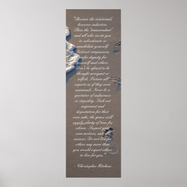 Inspirational Christopher Hitchens Bathroom Poster (Front)