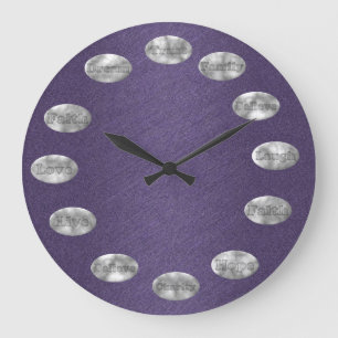Inspirational Clock PURPLE