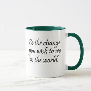Inspirational coffee cups be the change fun gifts