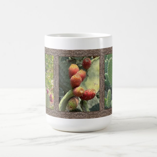 Inspirational Coffee Mug with Prickly Pear Cacti (Center)