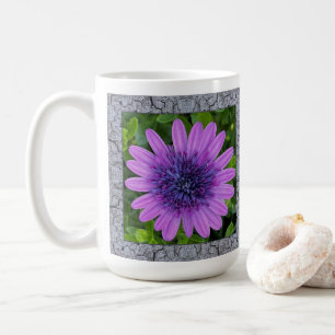 Inspirational Coffee Mug with Purple African Daisy