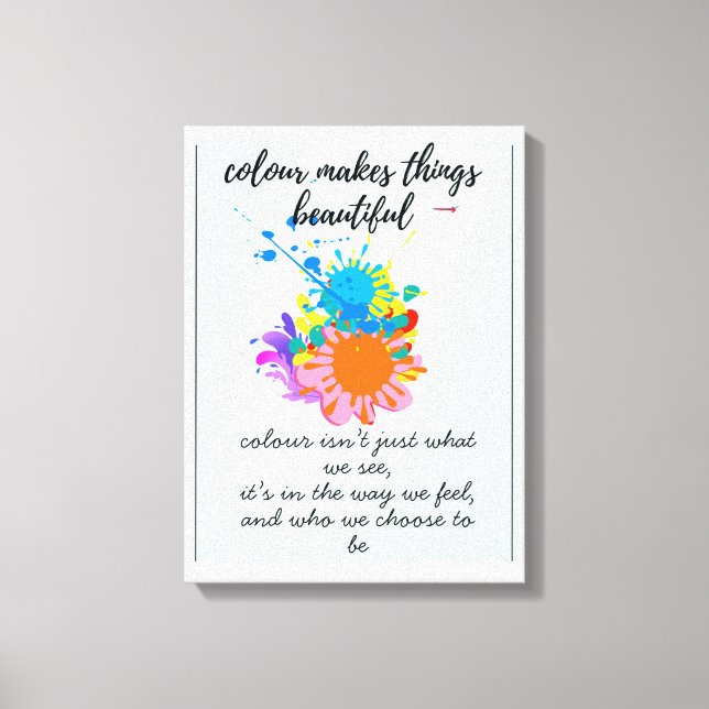 Inspirational colourful decor print  (Front)