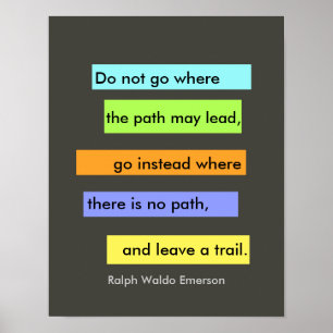 inspirational colourful Emerson quote poster