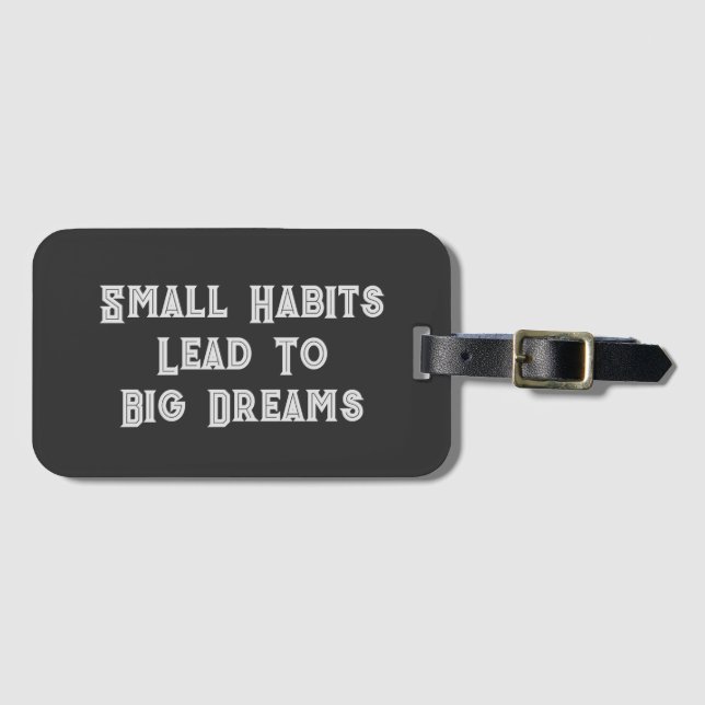 Inspirational Cool Text Quote Men’s Luggage Tag (Front Horizontal)