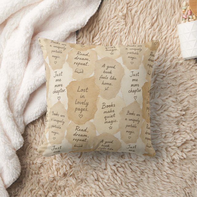 Inspirational Cream Books Magic   Cushion (Blanket)