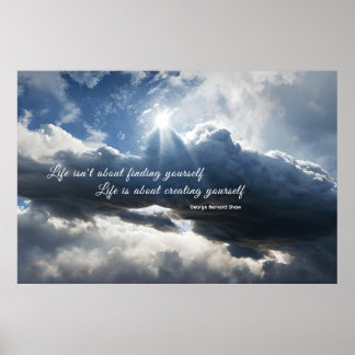 Inspirational "Creating Yourself" Sky Ai Art  Poster