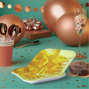 Inspirational Daffodil Paper Plates