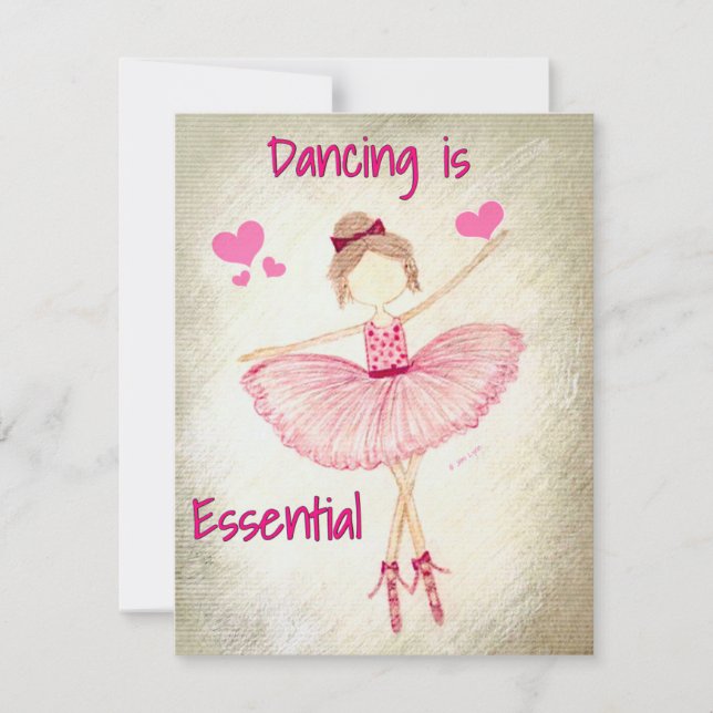 Inspirational dancer Ballet Card Personalise it (Front)