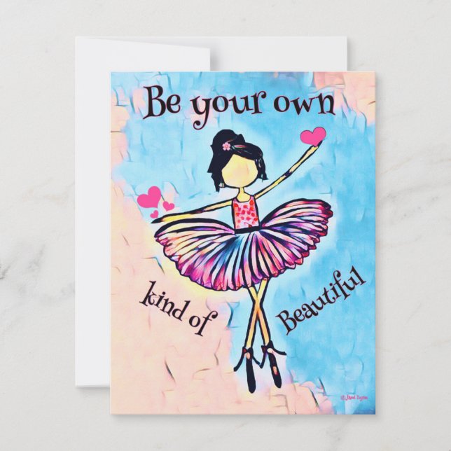 Inspirational dancer ballet Card Personalise it (Front)