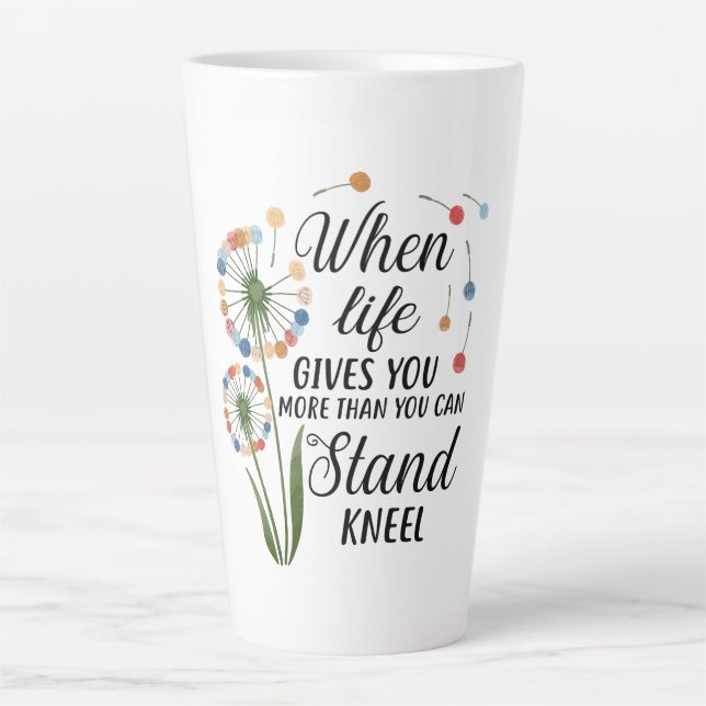 Inspirational Dandelion Latte Mug (Front)
