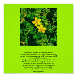 Inspirational Daydreaming Poem Poster