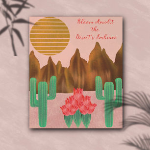 Inspirational Desert Southwest Floral Poster