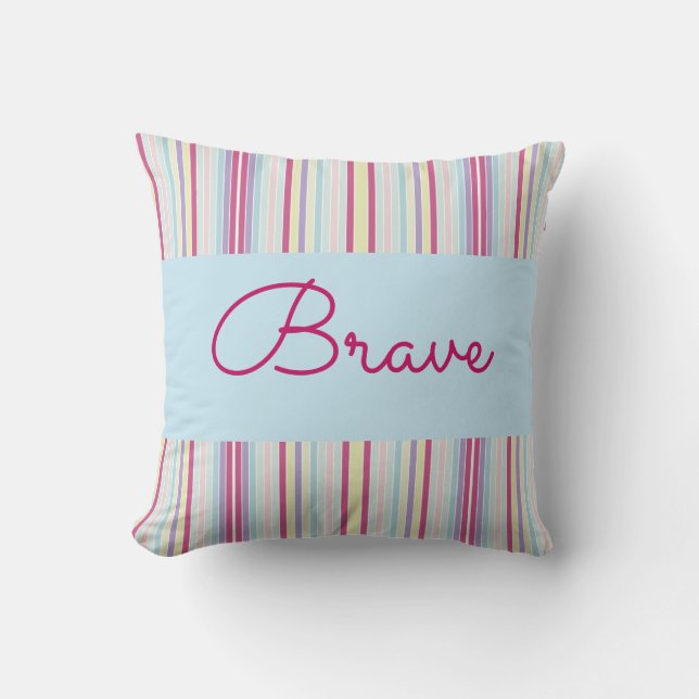 Inspirational Design With Stripes Cushion (Front)