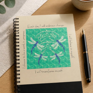 Inspirational Dragonfly Spiral Notebook