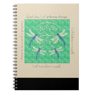 Inspirational Dragonfly Spiral Notebook