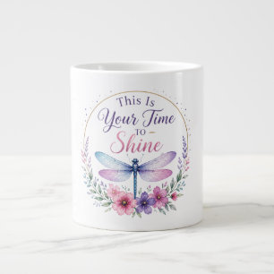 Inspirational Dragonfly/Your Time To Shine Large Coffee Mug