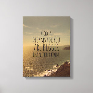 Inspirational Dream Big Quote Canvas Print
