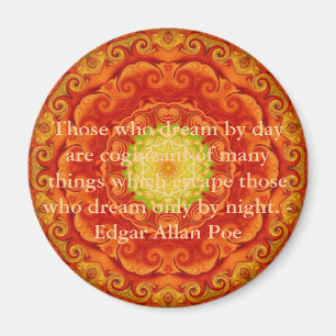 Inspirational Edgar Allan Poe Quote about dreams Magnet