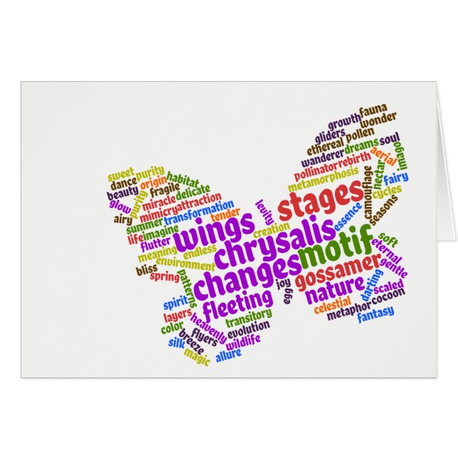 Inspirational Elegant Butterfly Tag Cloud (Front Horizontal)