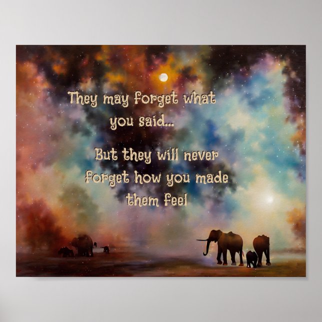 Inspirational Elephant Poster (Front)