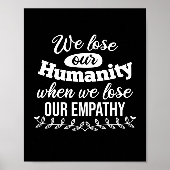 Inspirational Empathy Quote Poster (Front)