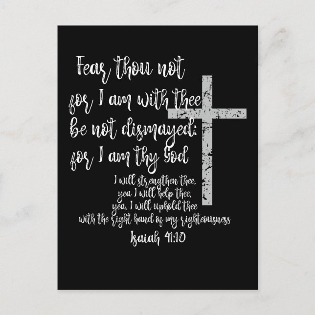 Inspirational Encouragement; Isaiah 41 Bible Verse Postcard (Front)