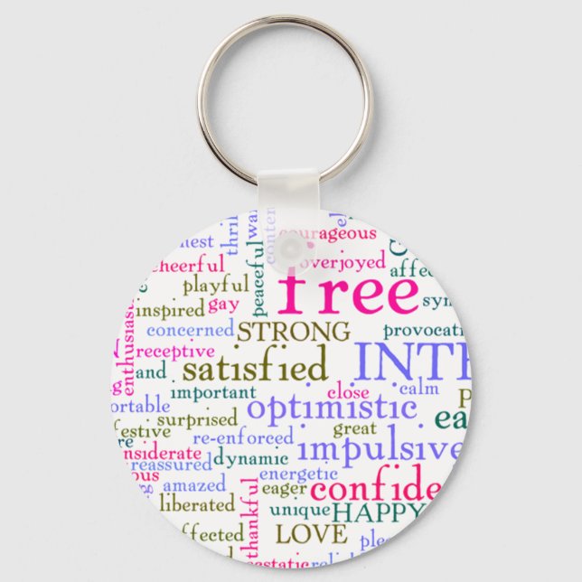 Inspirational Encouraging Words Key Ring (Front)