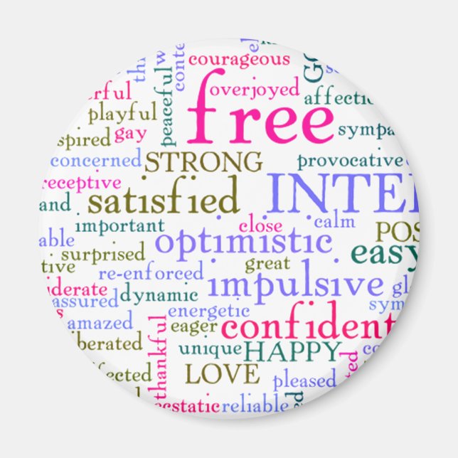 Inspirational Encouraging Words Magnet (Front)