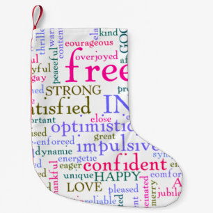 Inspirational Encouraging Words Small Christmas Stocking