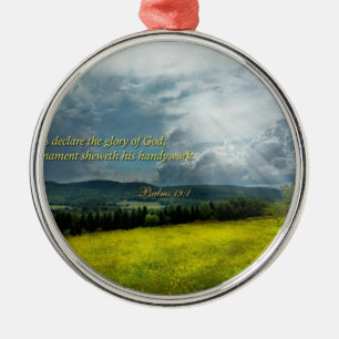 Inspirational - Eternal hope - Psalms 19-1 Metal Tree Decoration