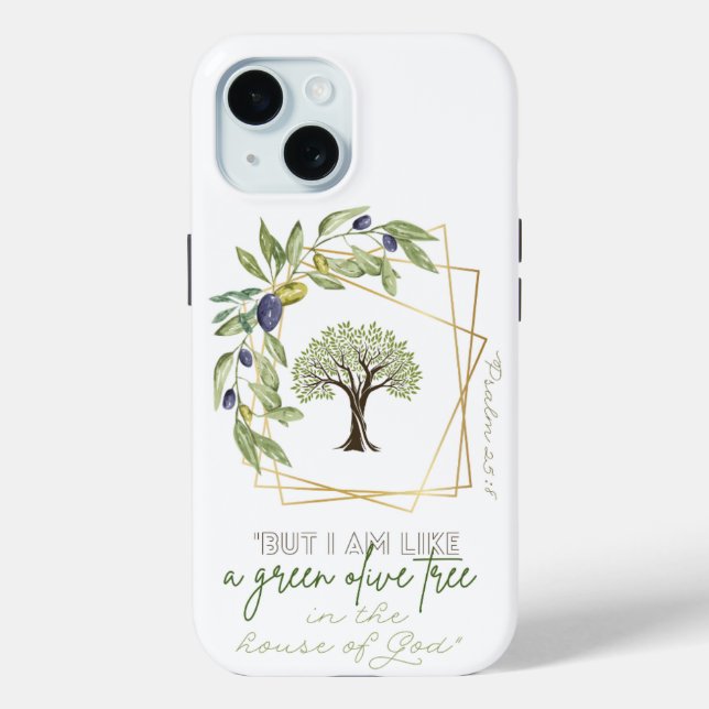 Inspirational Faith Olive Tree Gold Frame Case-Mate iPhone Case (Back)