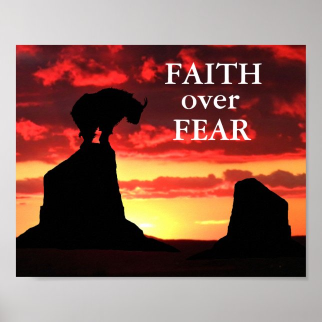 Inspirational Faith Over Fear poster (Front)