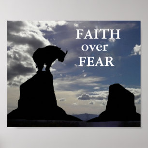 Inspirational Faith Over Fear poster