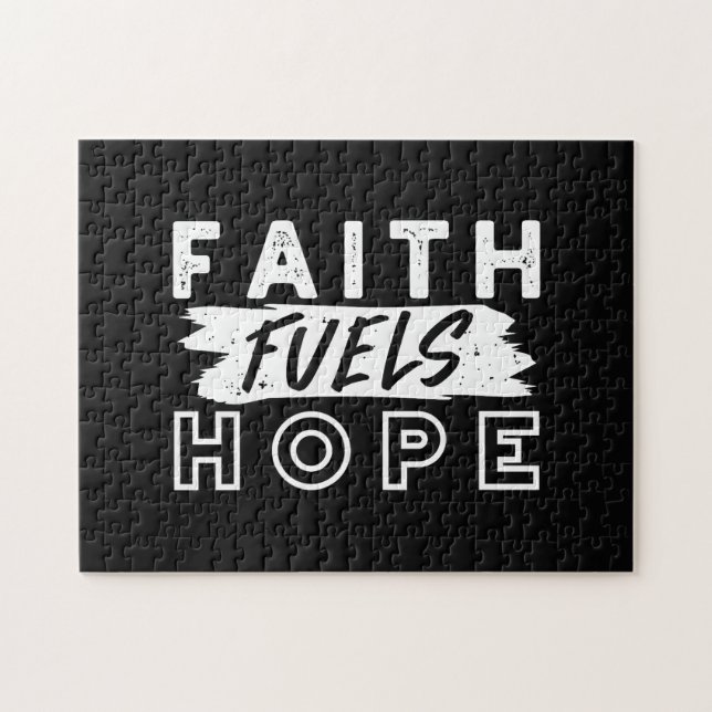 Inspirational Faith Quote – Faith Fuels Hope Jigsaw Puzzle (Horizontal)