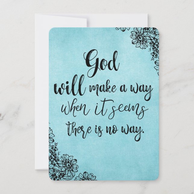 Inspirational Faith Quote God will Make a Way (Front)