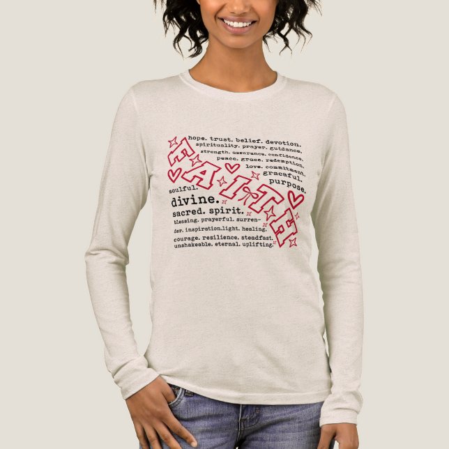 Inspirational Faith Words Tri-Blend Shirt (Front)