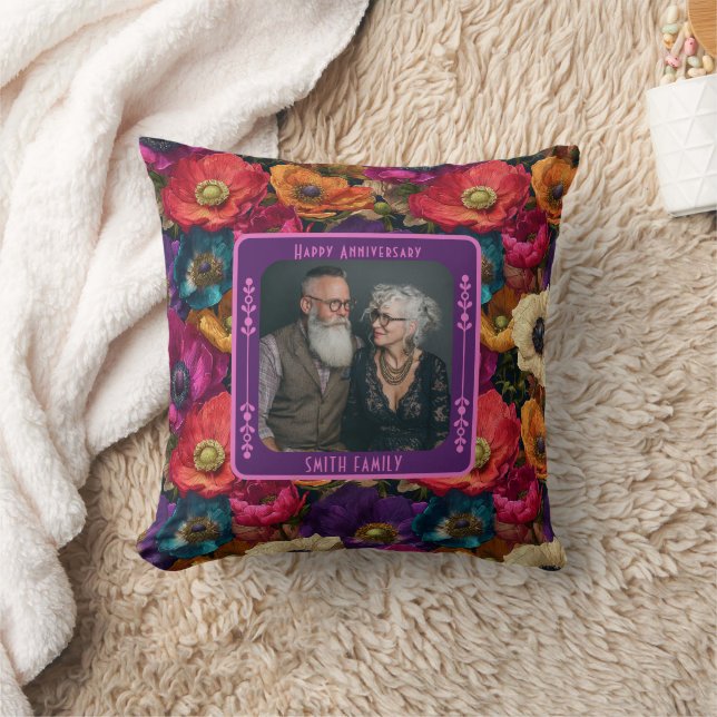 Inspirational Family Anniversary  Throw Pillow (Blanket)