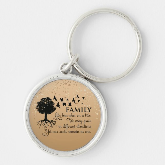 Inspirational Family Quote Key Ring (Front)